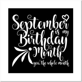 September Birthday (White version) Posters and Art